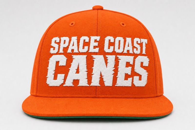Space Coast Canes orange snapback hat