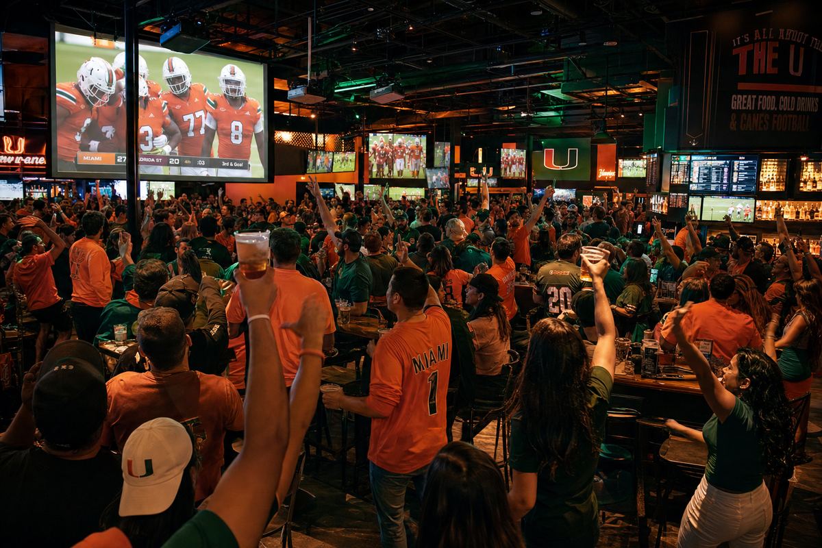 Watch party crowd
